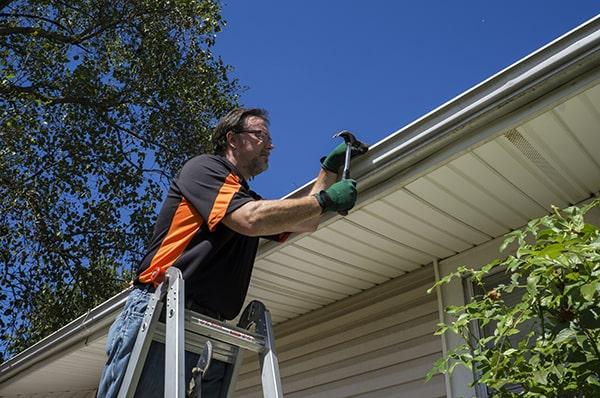 we can provide a cost estimate for gutter repair after assessing the extent of the damage